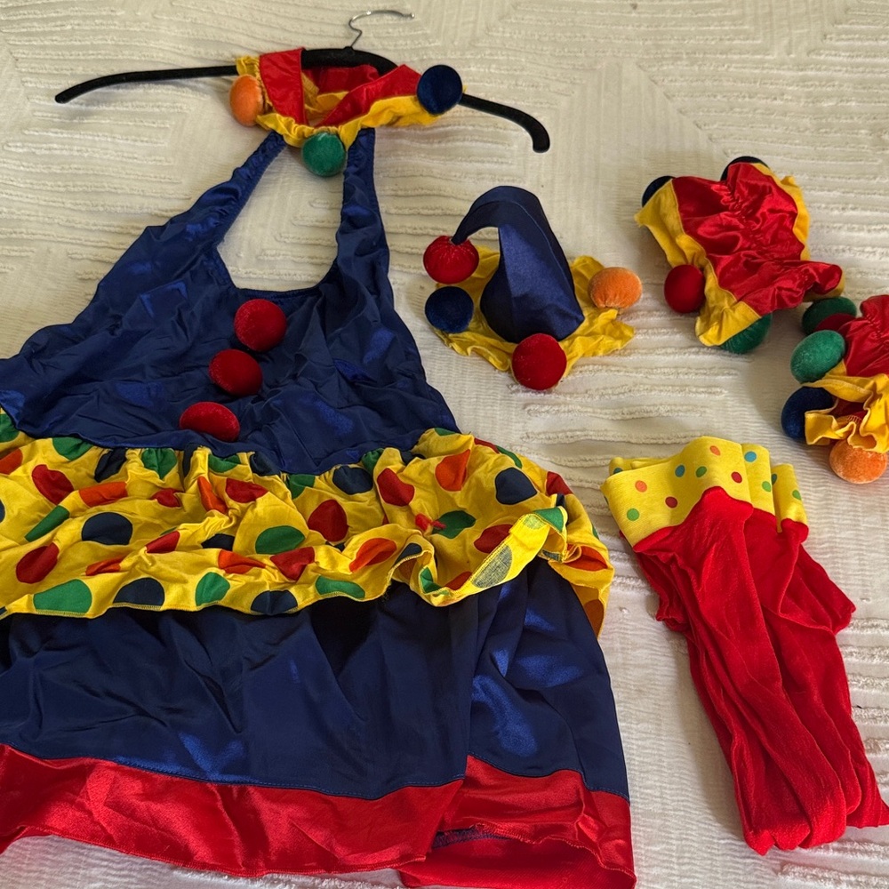 Colorful Clown Costume SEXY ADULT size SMALL